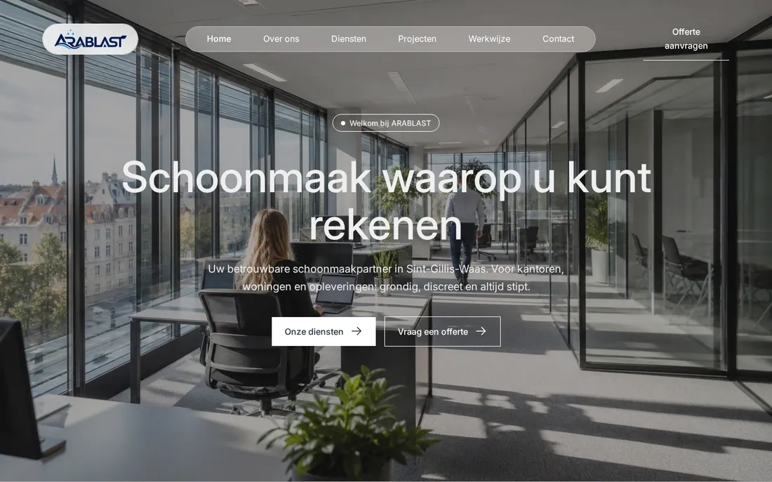 Website van Arablast — Schoonmaak