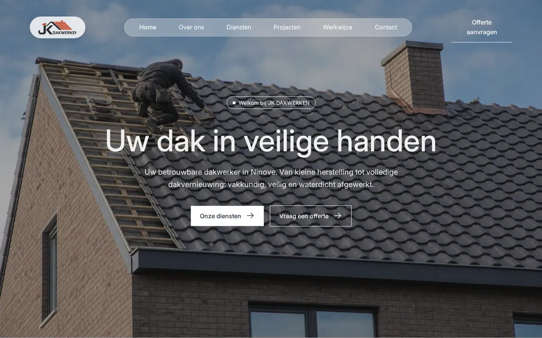 Website van JK Dakwerken — Dakwerken